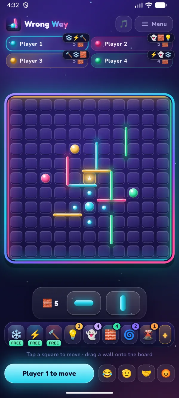 A four-player match on the 11 by 11 board