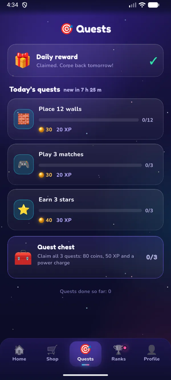 Daily quests and the quest chest